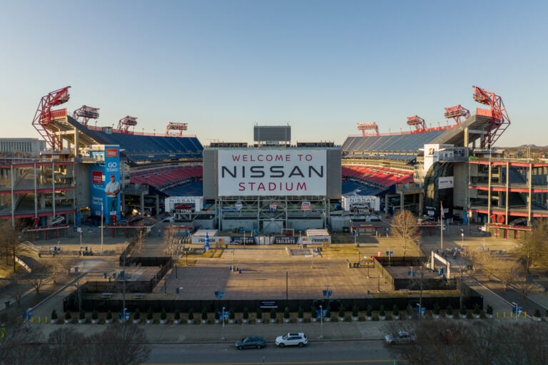Downtown Nashville Architecture Photography from the Sky: Part 3: Nissan Stadium + Nashville Skyline￼