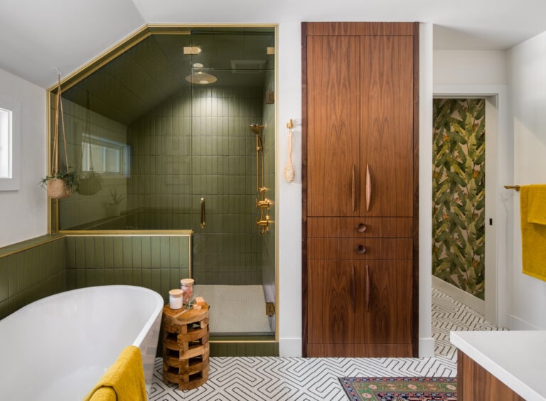 Stylish and cozy master ensuite captured by a Nashville Architectural Photographer