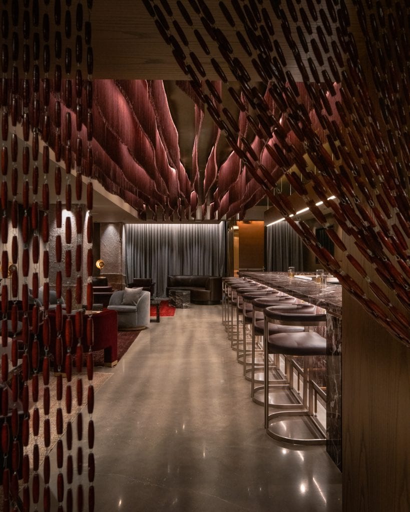 Luxury Hotel Lounge Photography - The Joseph | Four Walls in Nashville 2 Beaded entry into Nashvilles newest cocktail lounge